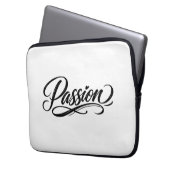 Passion Script | Elegant Minimalist Typography Laptopschutzhülle (Vorderseite Links)