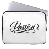 Passion Script | Elegant Minimalist Typography Laptopschutzhülle (Vorderseite)