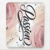 Passion Script | Elegant Minimalist Typography Mousepad (Vorne)