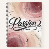 Passion Script | Elegant Minimalist Typography Notizblock (Vorderseite)
