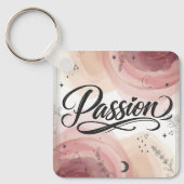 Passion Script | Elegant Minimalist Typography Schlüsselanhänger (Vorderseite)