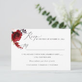 Passionate Bloms Aquarellfarben Blume, UAWG w Meal Einladung (Stehend Vorderseite)