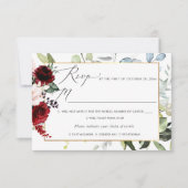 Passionate Bloms Aquarellfarben Blume, UAWG w Meal Einladung (Vorderseite)