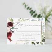 Passionate Bloms Aquarellfarben Blume, UAWG w Meal Einladung (Stehend Vorderseite)