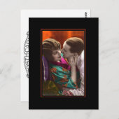 passionate couple vintage retro postkarte (Vorne/Hinten)
