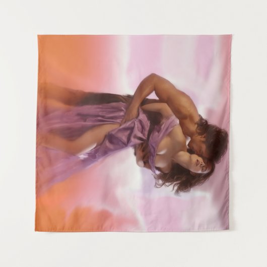 Passionate Embrace in Twilight Wandteppich (Vorderseite (Horizontal))