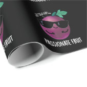 Passionate Fruit Funny Passion Fruit Pun Dark BG Geschenkpapier (Rolleneckpunkt)