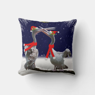 Passionate Pelicans Pillow Kissen