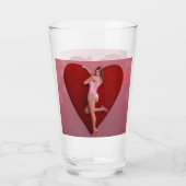 Passionate Valentine's Day Girl in einem Corset Glas (Rückseite)