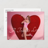 Passionate Valentine's Day Girl in einem Corset Postkarte (Vorne/Hinten)
