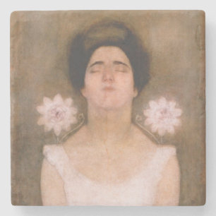 Passionblume Frau (von Piet Mondrian) Steinuntersetzer