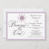 Passionblume wird zu einer Einladung zur Hochzeit (Vorderseite)