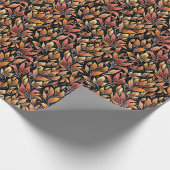 Passionflower Exotic: Schwarze Blume Vintag Geschenkpapier (Ecke)