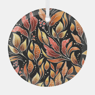 Passionflower Exotic: Schwarze Blume Vintag Ornament Aus Glas