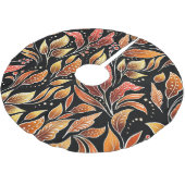 Passionflower Exotic: Schwarze Blume Vintag Polyester Weihnachtsbaumdecke (Schrägansicht)