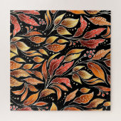 Passionflower Exotic: Schwarze Blume Vintag Puzzle (Horizontal)