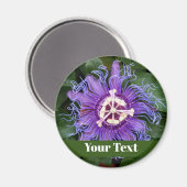 PassionFlower-Schaltfläche mit Name Magnet (Vorderseite/Rückseite)