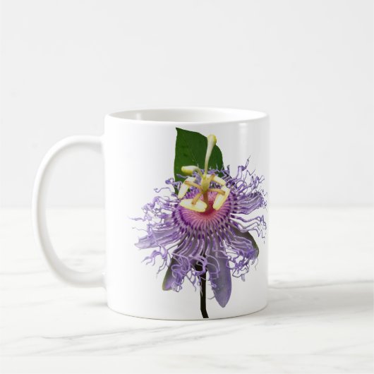 Passionflower - weiße Tasse (Links)