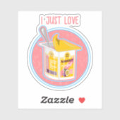 Passionfrucht-Jogurt Aufkleber (Blatt)