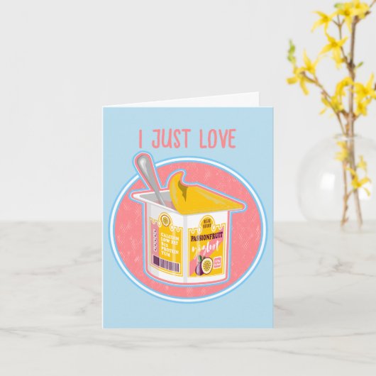 Passionfrucht-Jogurt Karte (Gelbe Blume)