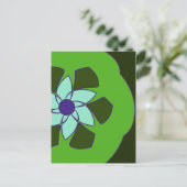 Passionfruit Blume Mandala Postkarte (Stehend Vorderseite)