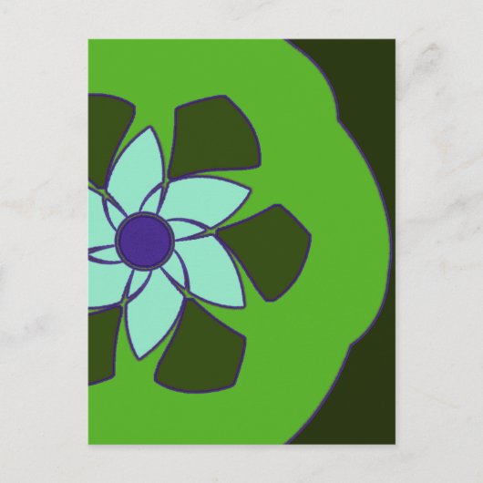 Passionfruit Blume Mandala Postkarte (Vorderseite)