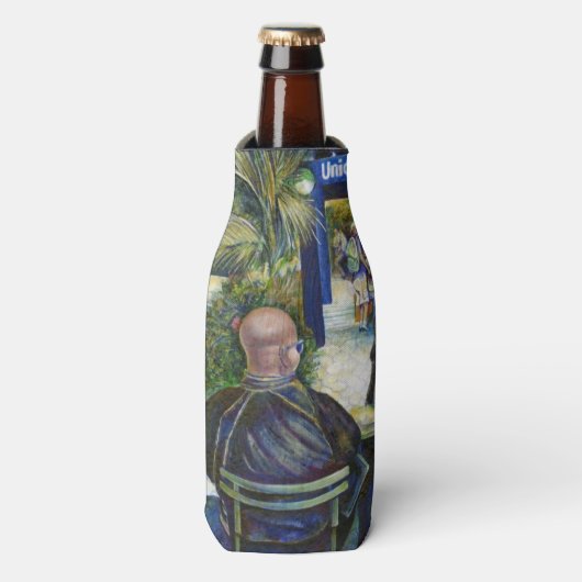 Passionierte Leute, die im Park spielen, NYC Flaschenkühler (Flaschenvorderseite)