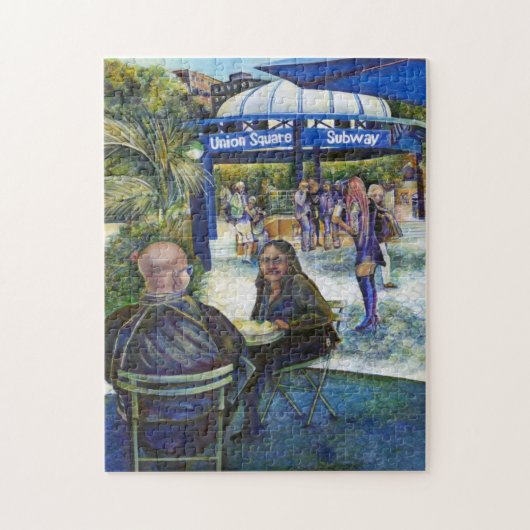 Passionierte Leute, die im Park spielen, NYC Puzzle (Vertikal)