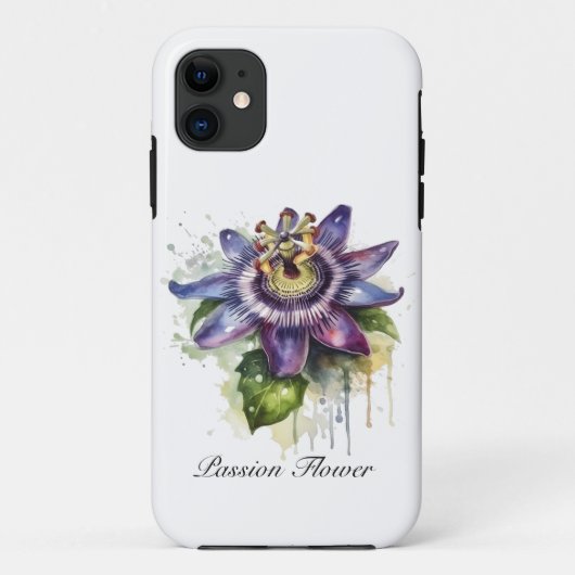Passionierte Lila Passion-Blume Case-Mate iPhone Hülle (Rückseite)