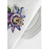 Passionierte Lila Passion-Blume Geschirrtuch