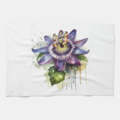 Passionierte Lila Passion-Blume Geschirrtuch (Horizontal)
