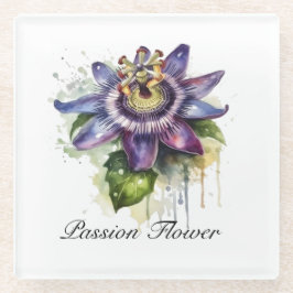 Passionierte Lila Passion-Blume Glasuntersetzer