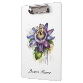 Passionierte Lila Passion-Blume Klemmbrett (Links)