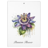 Passionierte Lila Passion-Blume Klemmbrett (Rückseite)