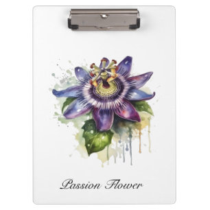 Passionierte Lila Passion-Blume Klemmbrett