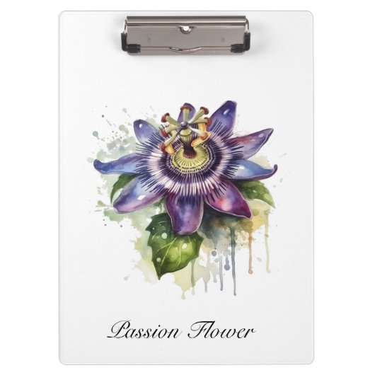 Passionierte Lila Passion-Blume Klemmbrett (Vorderseite)