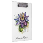 Passionierte Lila Passion-Blume Klemmbrett (Rechts)