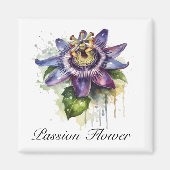 Passionierte Lila Passion-Blume Magnet (Vorne)