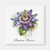 Passionierte Lila Passion-Blume Magnet (Vorne)