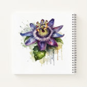 Passionierte Lila Passion-Blume Notizblock (Rückseite)