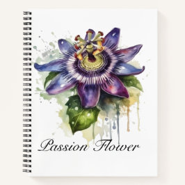 Passionierte Lila Passion-Blume Notizblock