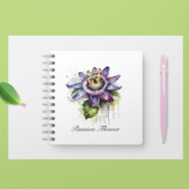 Passionierte Lila Passion-Blume Notizblock