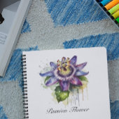 Passionierte Lila Passion-Blume Notizblock