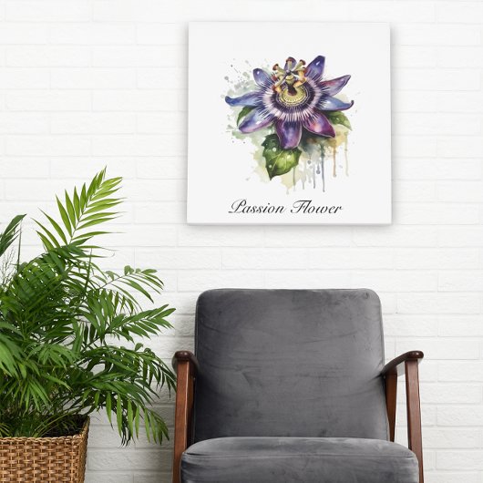 Passionierte Lila Passion-Blume Poster