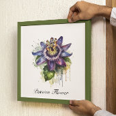 Passionierte Lila Passion-Blume Poster