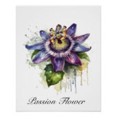Passionierte Lila Passion-Blume Poster (Vorderseite)