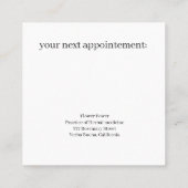 Passionierte Lila Passion-Blume Quadratische Visitenkarte (Rückseite)