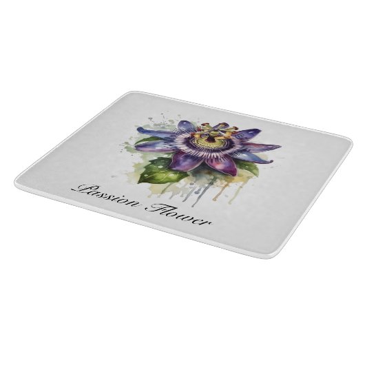 Passionierte Lila Passion-Blume Schneidebrett (Ecke)