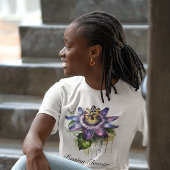 Passionierte Lila Passion-Blume T-Shirt