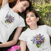 Passionierte Lila Passion-Blume T-Shirt